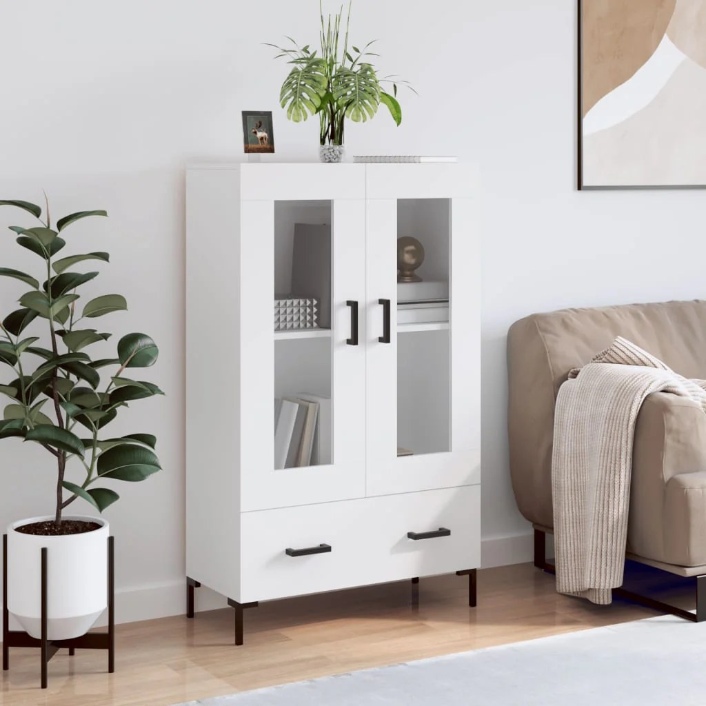 Berkfield Highboard White 69.5x31x115 cm Engineered Wood