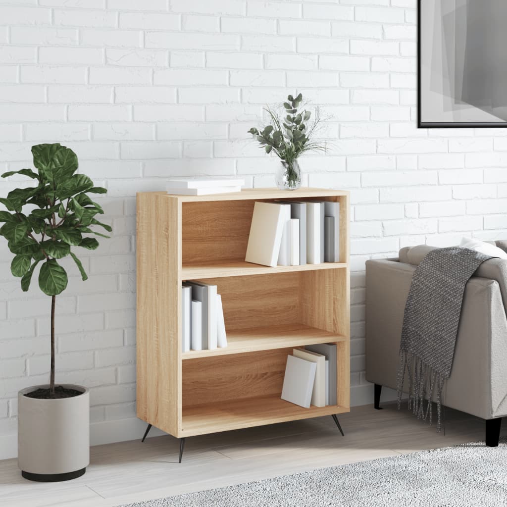Berkfield Bookcase Sonoma Oak 69.5x32.5x90 cm Engineered Wood
