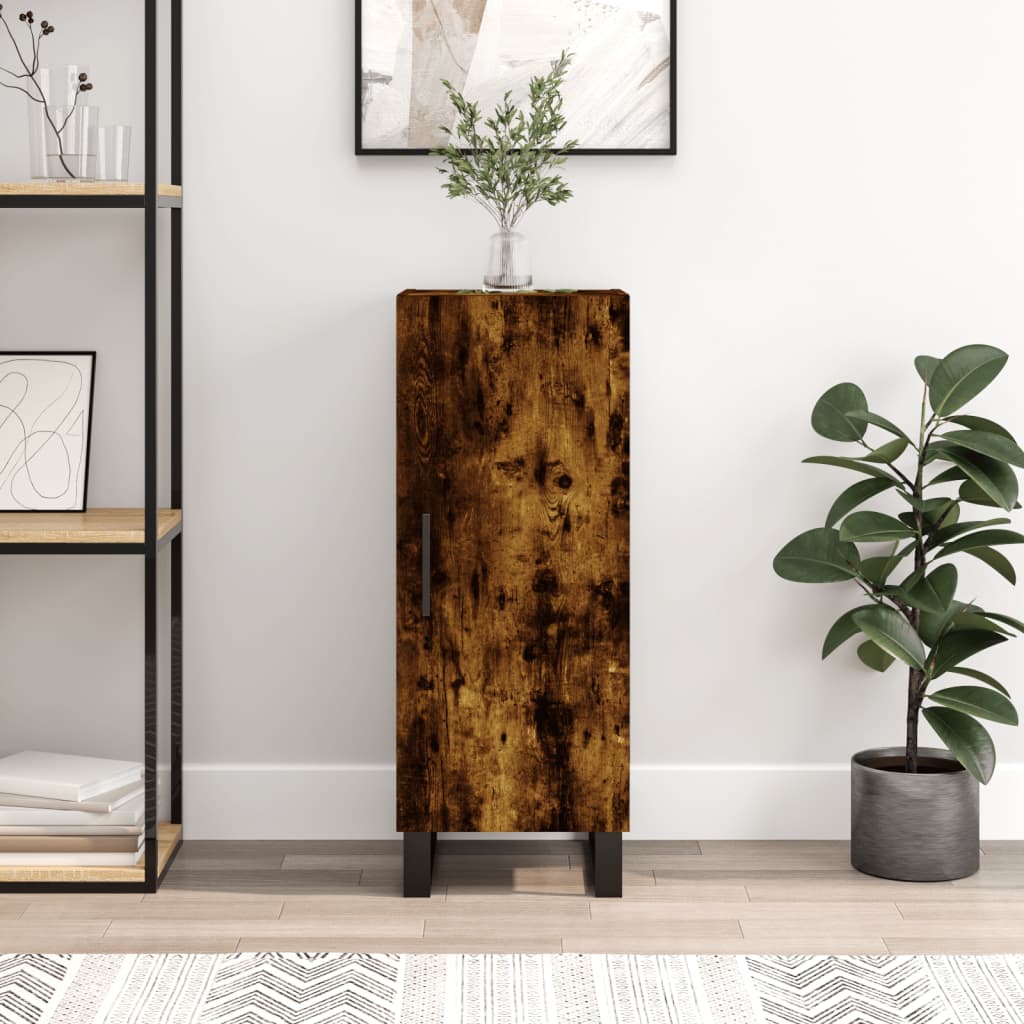 Berkfield Sideboard Smoked Oak 34.5x34x90 cm Engineered Wood