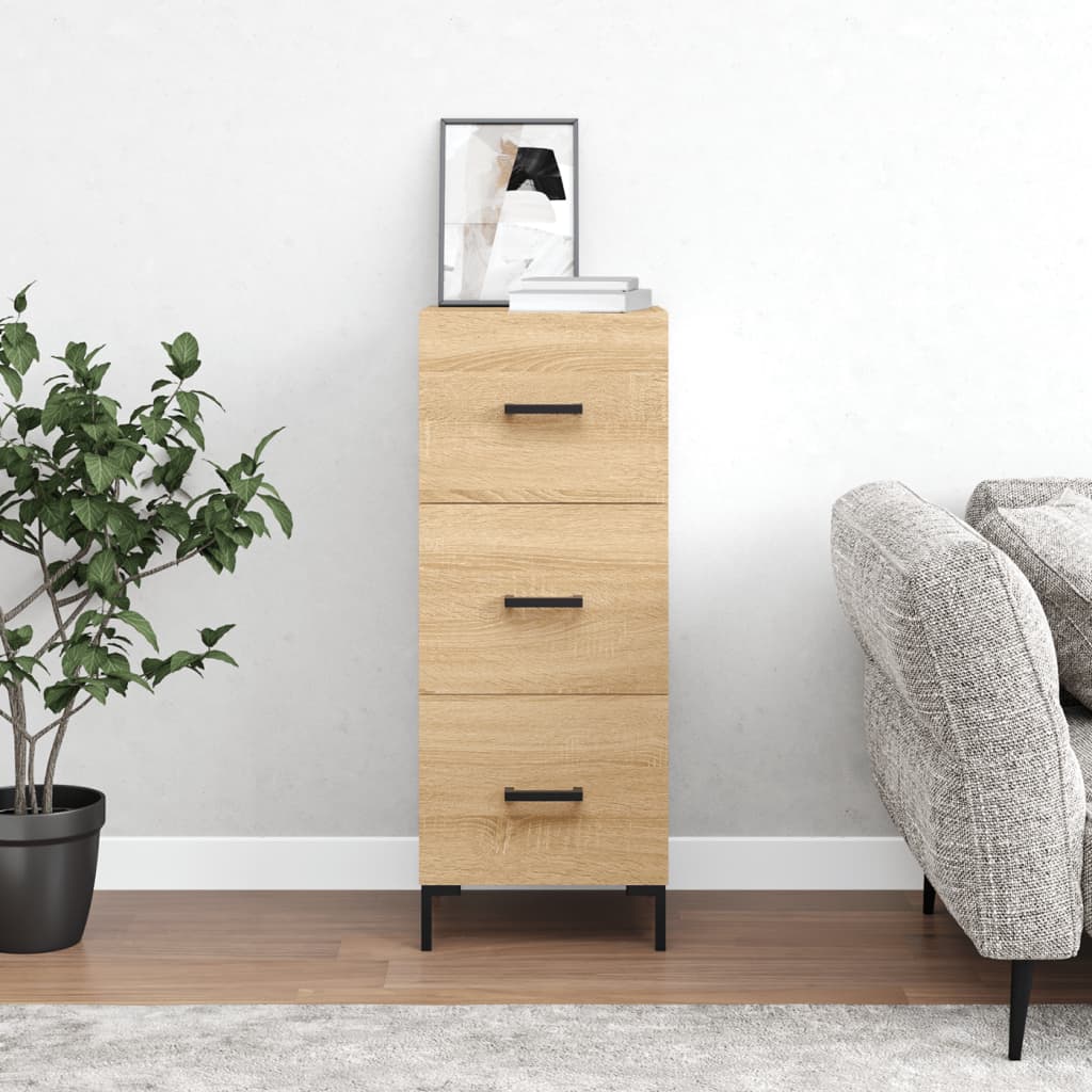 Berkfield Sideboard Sonoma Oak 34.5x34x90 cm Engineered Wood