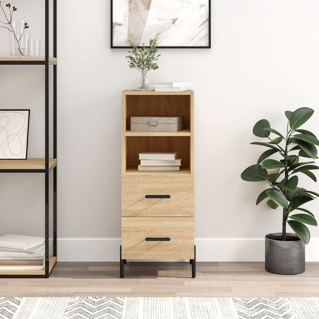 Berkfield Sideboard Sonoma Oak 34.5x34x90 cm Engineered Wood