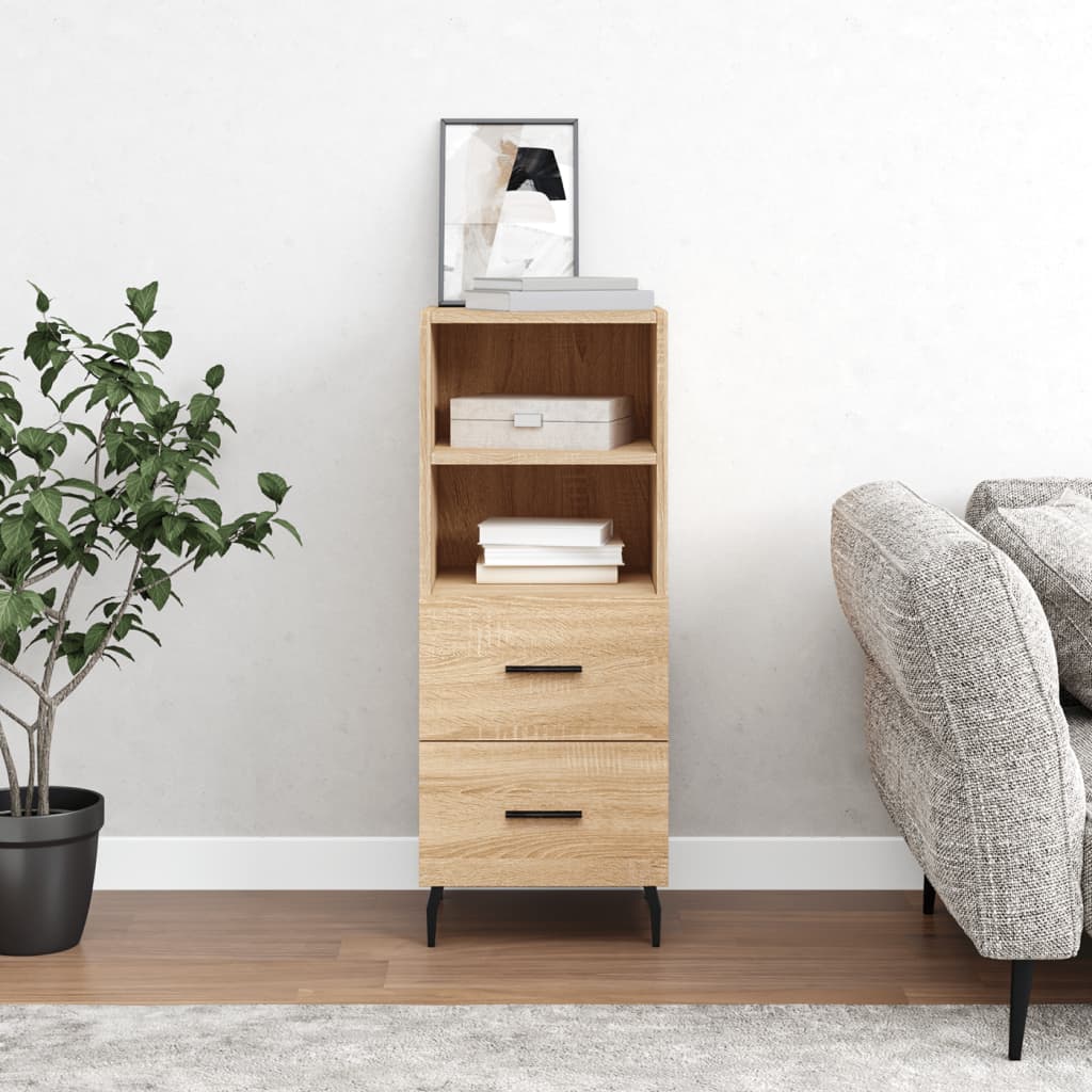 Berkfield Sideboard Sonoma Oak 34.5x34x90 cm Engineered Wood