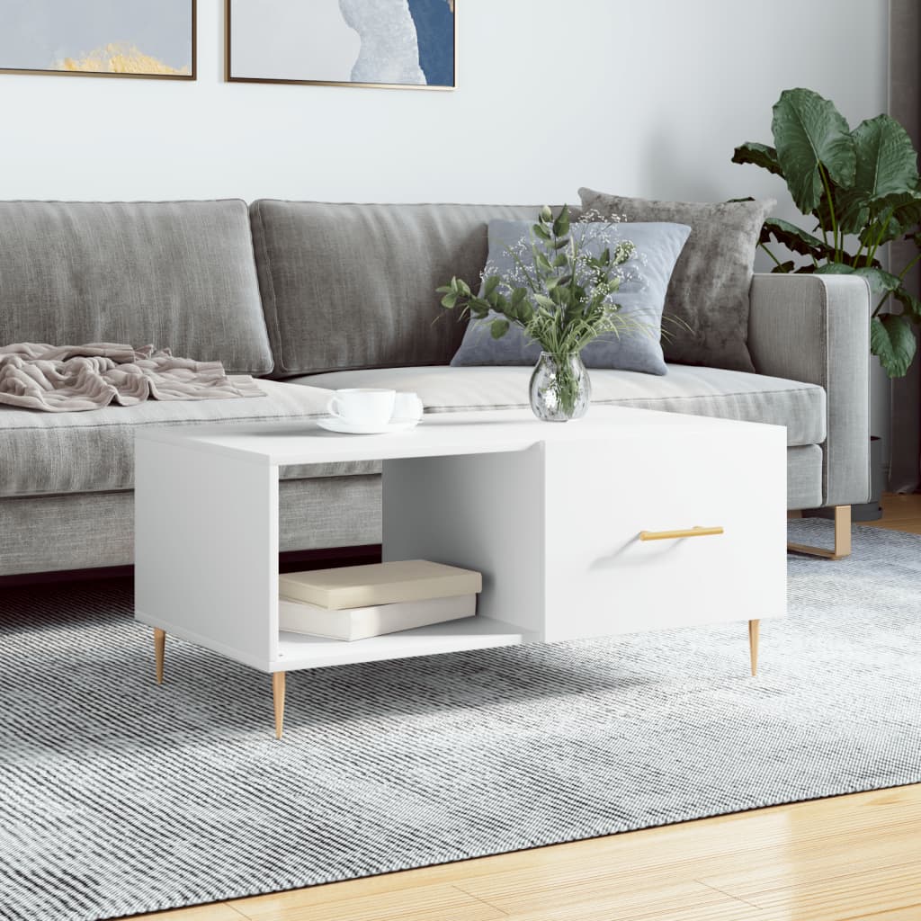 Berkfield Coffee Table White 90x50x40 cm Engineered Wood