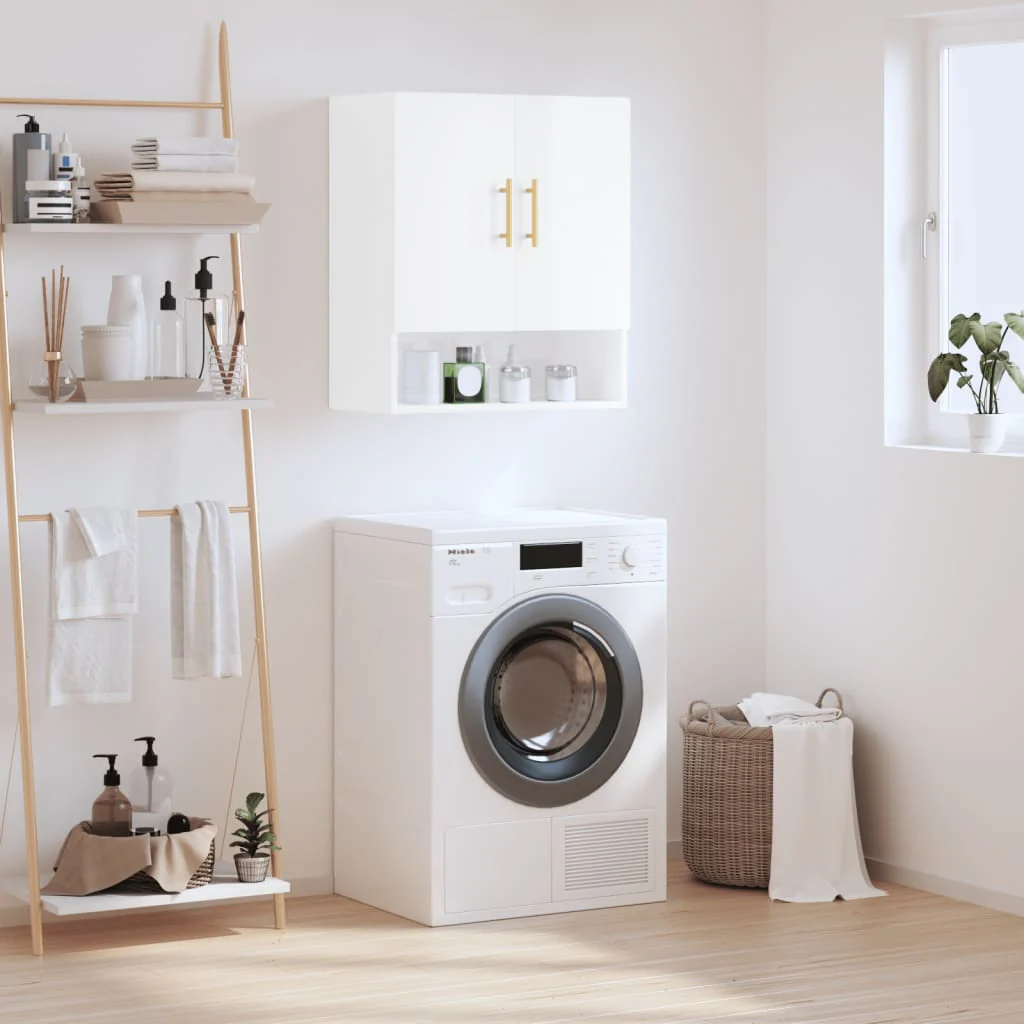 Berkfield Wall Cabinet High Gloss White 60x31x70 cm Engineered Wood