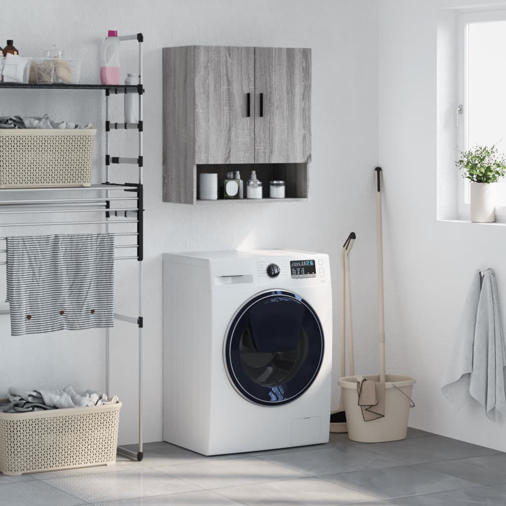 Berkfield Wall Cabinet Grey Sonoma 60x31x70 cm Engineered Wood