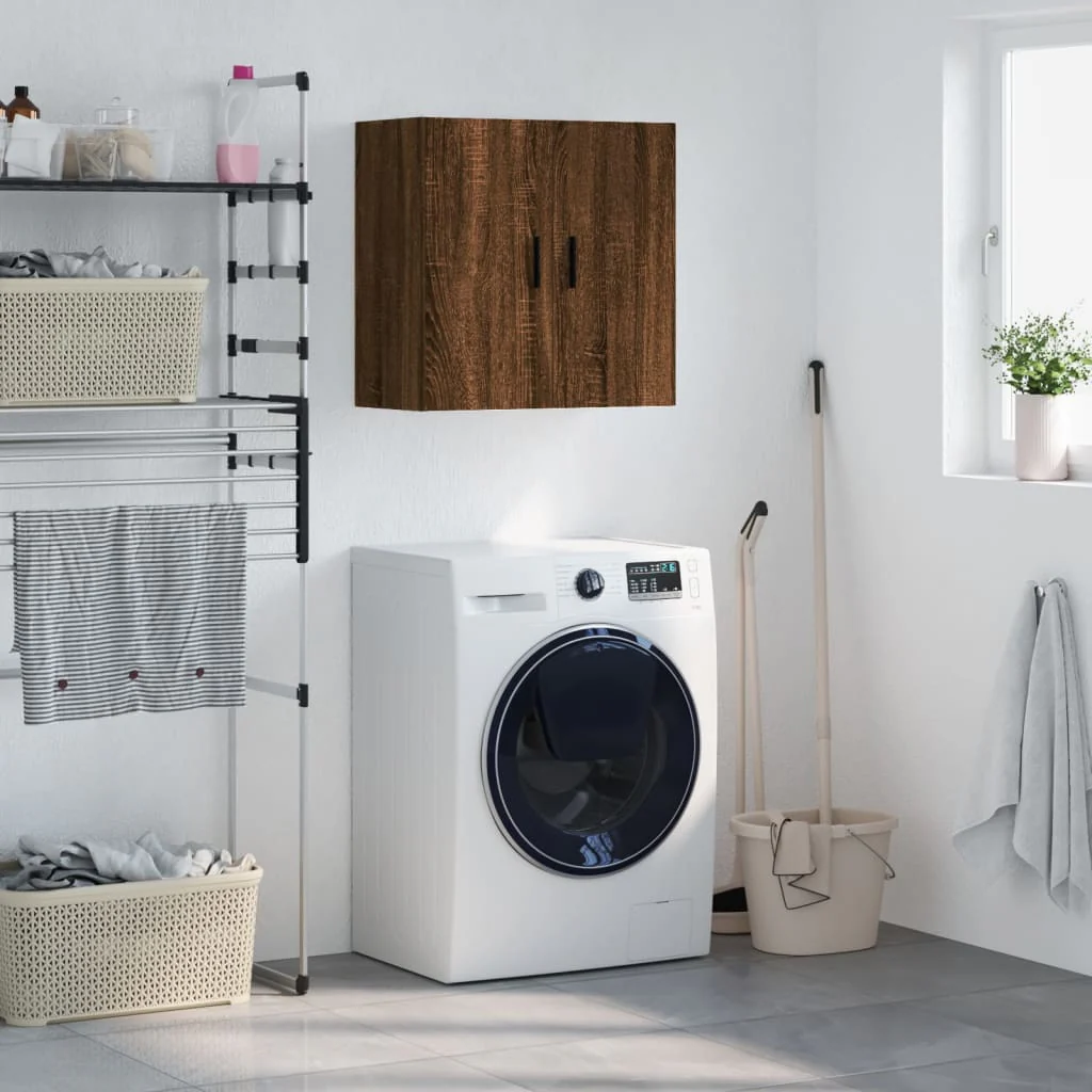 Berkfield Wall Cabinet Brown Oak 60x31x60 cm Engineered Wood