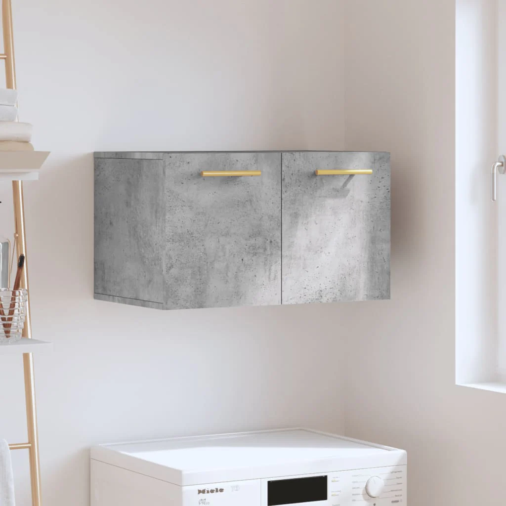 Berkfield Wall Cabinet Concrete Grey 60x36.5x35 cm Engineered Wood