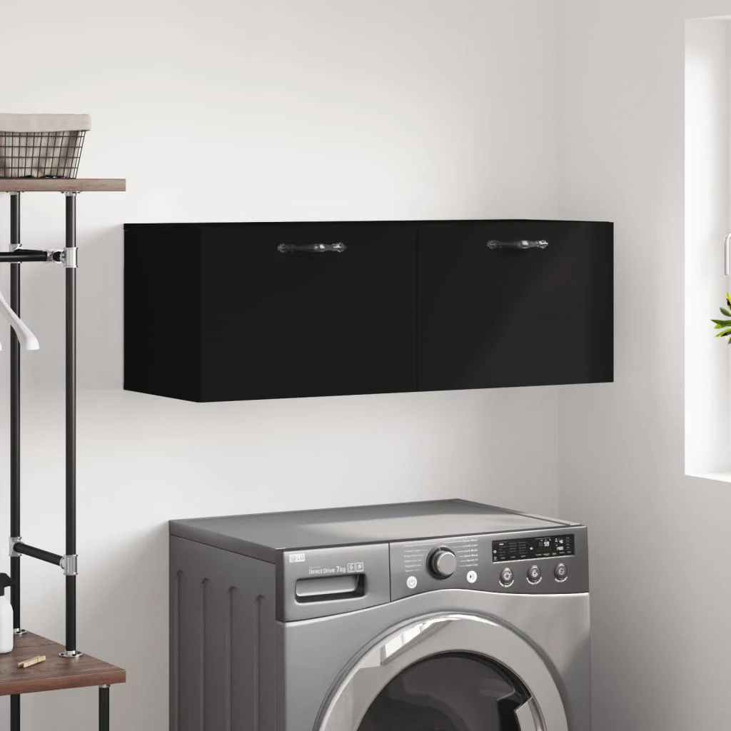 Berkfield Wall Cabinet Black 100x36.5x35 cm Engineered Wood