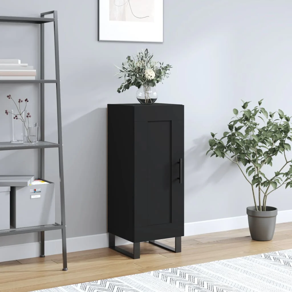 Berkfield Sideboard Black 34.5x34x90 cm Engineered Wood