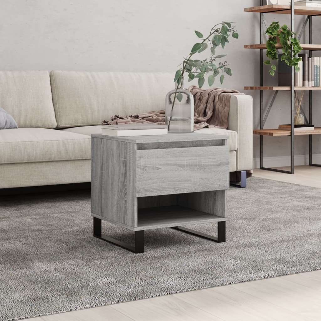 Berkfield Coffee Table Grey Sonoma 50x46x50 cm Engineered Wood