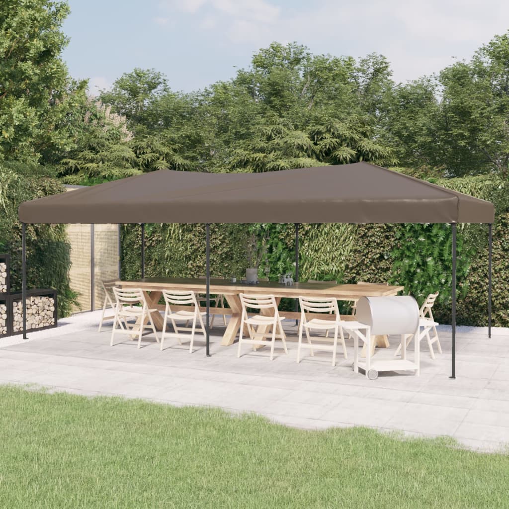 Berkfield Folding Party Tent Taupe 3x6 m